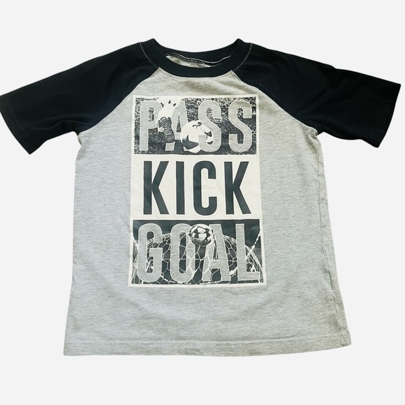 Under Armour casual play shirt top Boys 6 gray black blocks graphic design - Picture 1 of 6